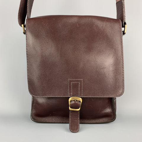 SAGEBROWN Sac à bandoulière en cuir bordeaux
