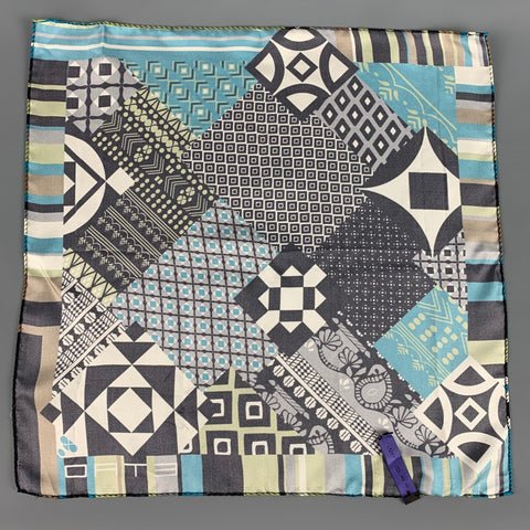 ETRO Multi-Color Abstract Silk Pocket Square