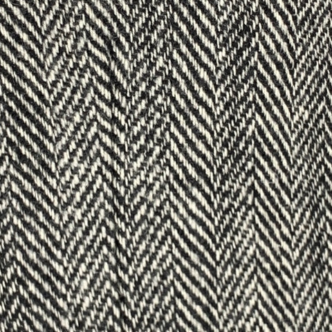 DOLCE &amp; GABBANA Taille 42 Manteau en laine mélangée à chevrons blanc noir