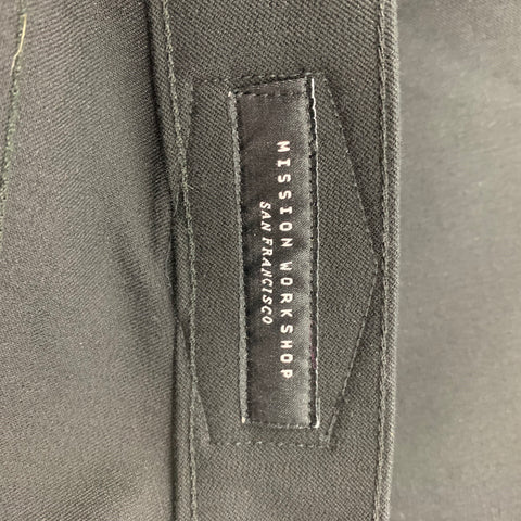 MISSION WORKSHOP Size 34 Black Cotton Blend Jean Cut Casual Pants