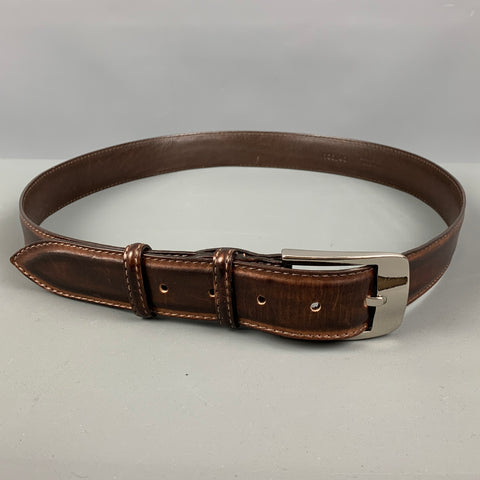 VINTAGE Taille 34 Ceinture en cuir marron