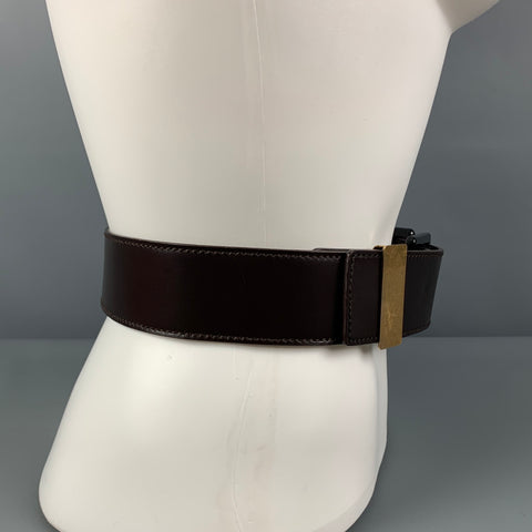 YVES SAINT LAURENT Cintura Talla M Cinturón de cuero marrón