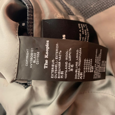 THE KOOPLES Talla 36 Abrigo deportivo con solapa de muesca de lana gris carbón