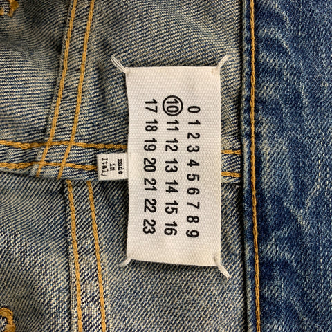 MAISON MARGIELA Size 31 Blue Wash Denim Button Fly Jeans