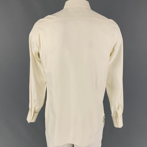 BRIONI for WILKES BASHFORD Size M Cream Cotton French Cuff Long Sleeve Shirt