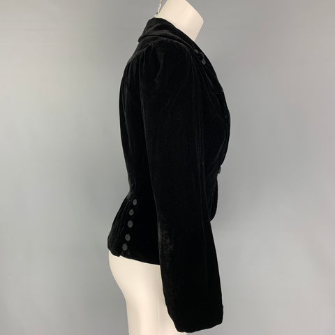 MARC JACOBS Chaqueta de terciopelo en mezcla de rayón negra talla 2