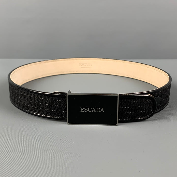 ESCADA Waist Size 26 Black Leather Belt
