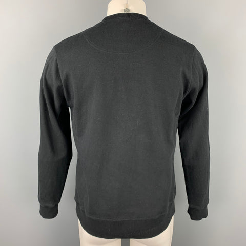 KENZO Size M Black & Blue Tiger Embroidered Cotton Crew-Neck Pullover