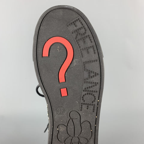 FREE*LANCE Zapatos brogue con cordones de cuero con tachuelas negros talla 7