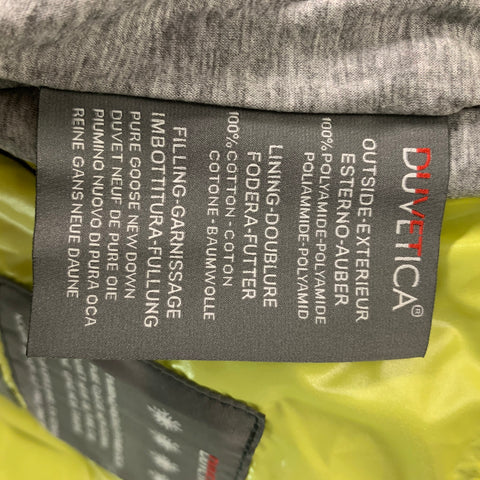 DUVETICA Size S Yellow & Grey Polyamide / Cotton Hooded Vest
