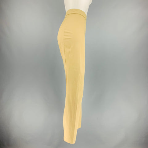 RALPH LAUREN Taille 10 Leggings kaki en coton élasthanne avec fermeture éclair au dos
