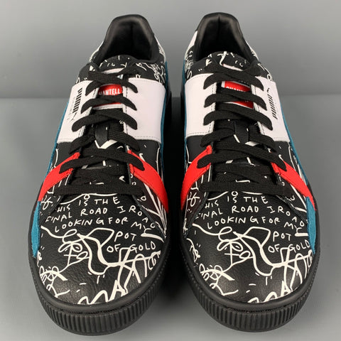 PUMA x Shantell Martin Taille 10 Baskets en cuir blanc noir