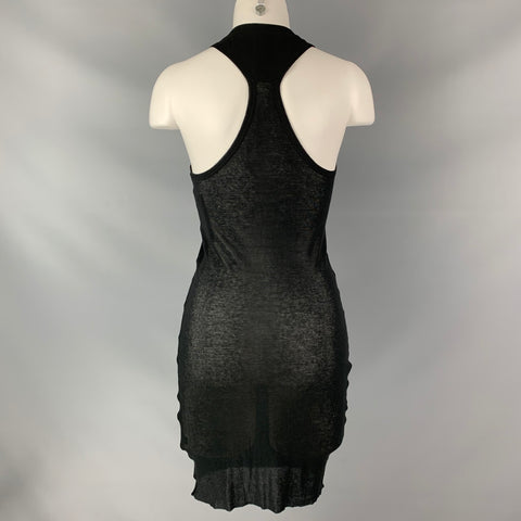 ILARIA NISTRI Size S Black Solid Racerback Tank Dress