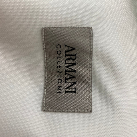 ARMANI COLLEZIONI Size XL White Cotton Button Up Long Sleeve Shirt