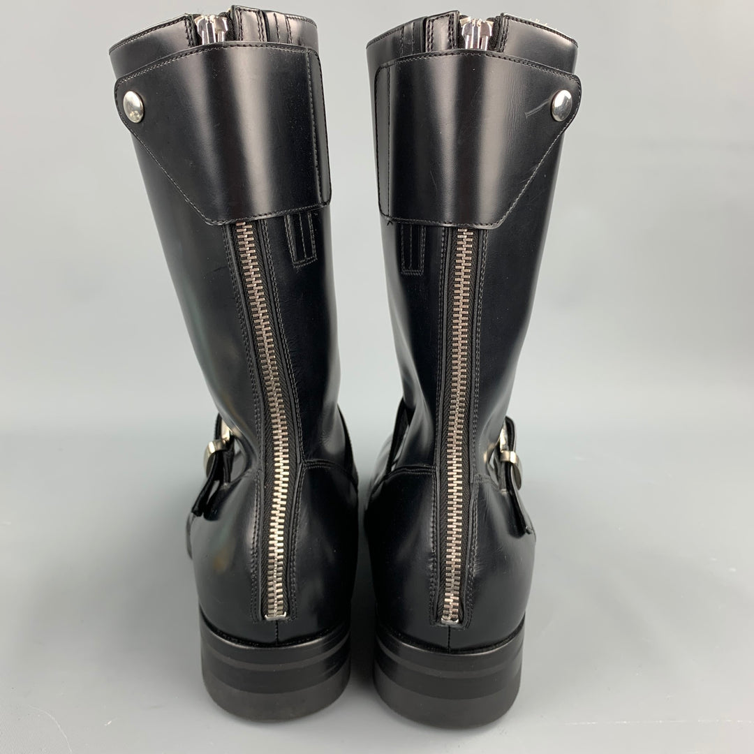 PAUL SMITH Size 9 Black Leather Biker Boots – Sui Generis  display picture 3