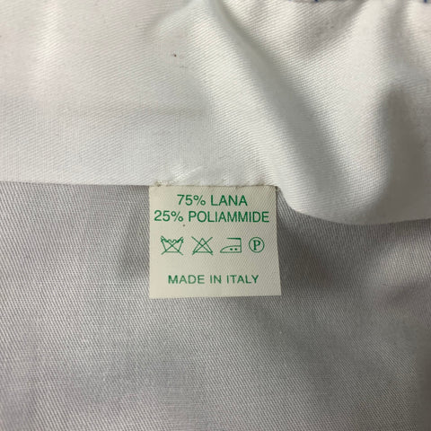 BORRELLI Taille 38 Pantalon habillé en laine à carreaux marron beige en polyamide Zip Fly