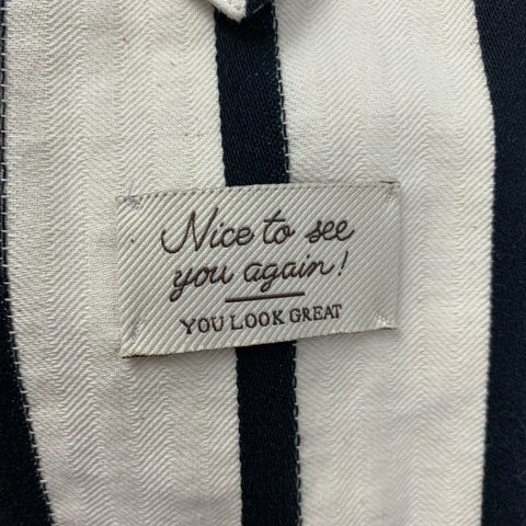 SCOTCH AND SODA Size M Beige Black Stripe Cotton Linen Sport Coat