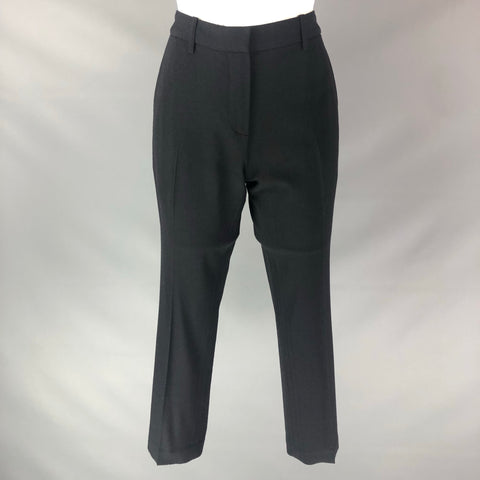 ANN DEMEULEMEESTER Size 4 Black Virgin Wool Blend Solid Dress Pants