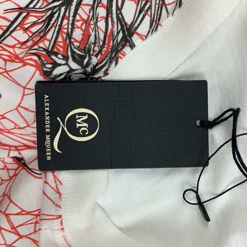 MCQ by ALEXANDER MCQUEEN Size L White Red Graphic Cotton T-shirt