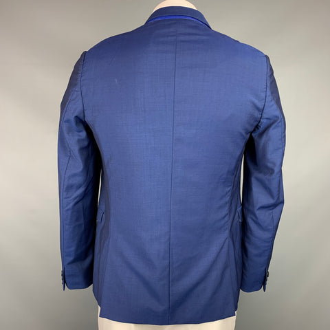 PAUL SMITH Size 42 Regular Blue Wool / Mohair Sport Coat