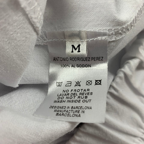 ANTONIO RODRIGUEZ PEREZ Size M White Cotton Drop-Crotch Shorts