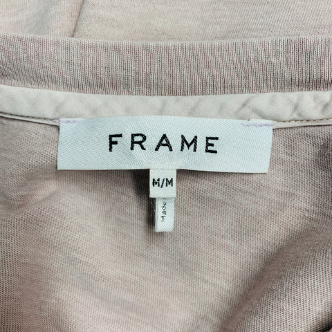 FRAME Size M Heather Purple Cotton Short Sleeve T-shirt