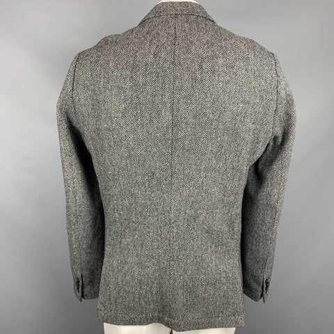 SCOTCH AND SODA Size 44 Grey & Black Wool / Nylon Sport Coat
