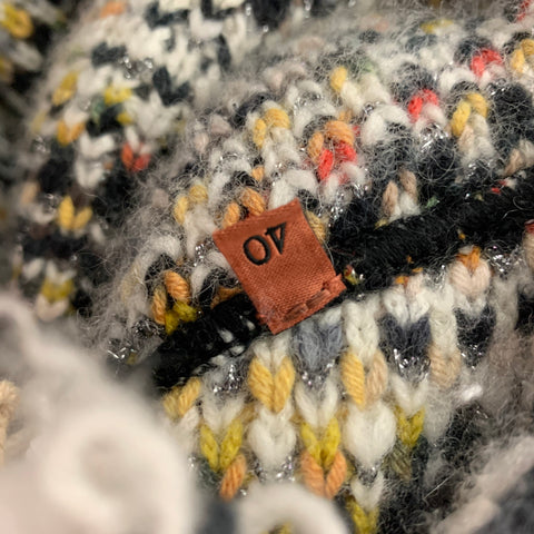 MISSONI Size 4 Multi-Color Wool Blend Knitted Oversized Hooded Coat
