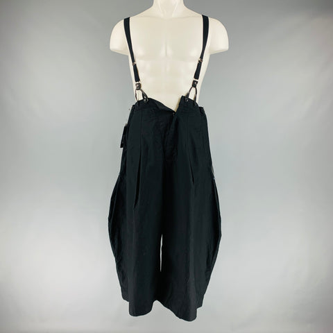 LIMI FEU Size M Black Cotton Suspenders Overalls