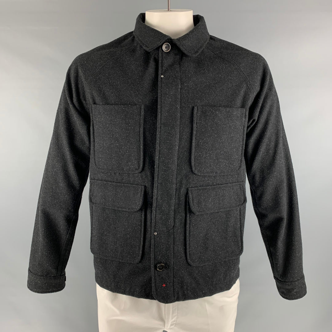 APOLIS GLOBAL CITIZEN Chest Size L Size L Black Grey Nailhead Wool