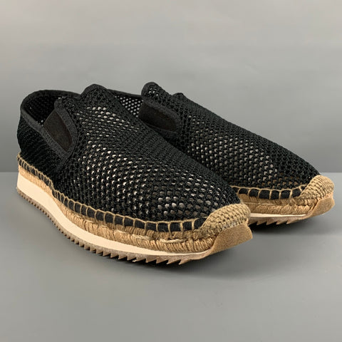 RAG & BONE Size 11.5 Black Mesh Espadrille Loafers