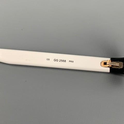 GUCCI Black & White Acetate Prescription Eyewear
