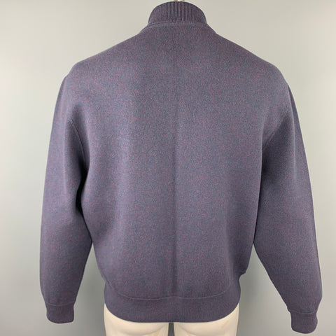 LOUIS VUITTON Size XL Blue & Purple Melange Cashmere Blend Jacket
