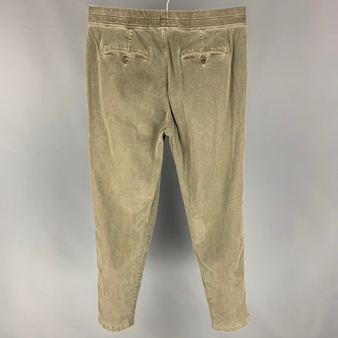 JAMES PERSE Size M Olive Cotton Elastic Waistband Casual Pants