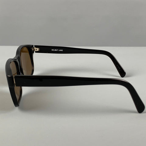 HELMUT LANG Lunettes de soleil teintées en acétate noir