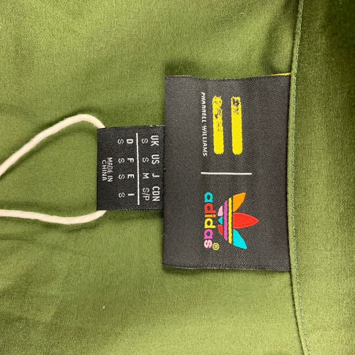 ADIDAS x PHARRELL WILLIAMS Size S Multi-Color Embroidery Cotton Button Up Short Sleeve Shirt