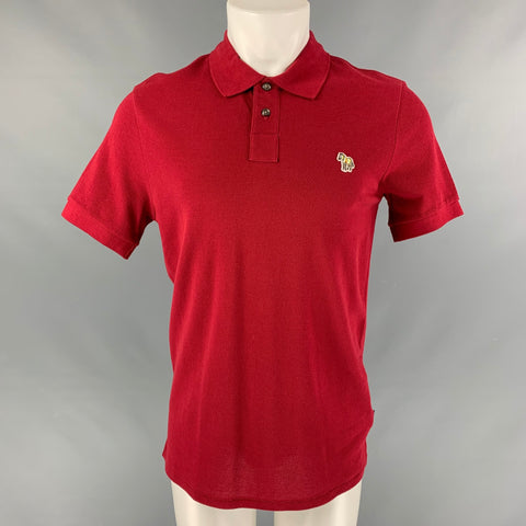PAUL SMITH JEANS Polo con botones de piqué liso color burdeos Talla S