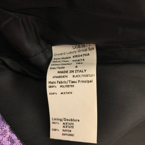 MICHAEL KORS Taille 6 Robe trapèze florale en polyester rose violet