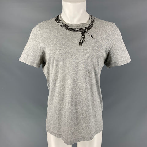 NEIL BARRETT Size M Grey Heather Crew-Neck T-shirt