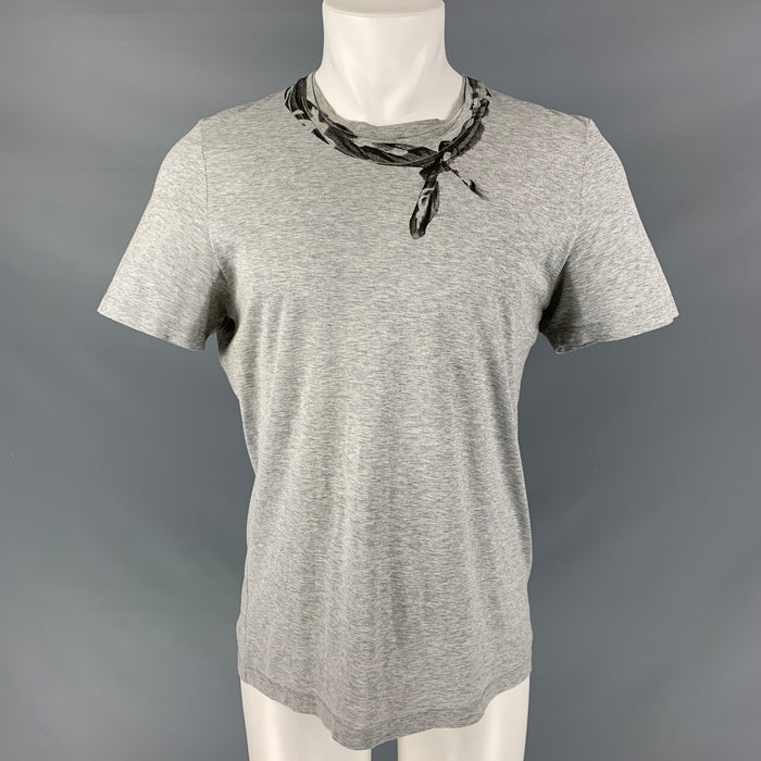 NEIL BARRETT Size M Grey Heather Crew-Neck T-shirt