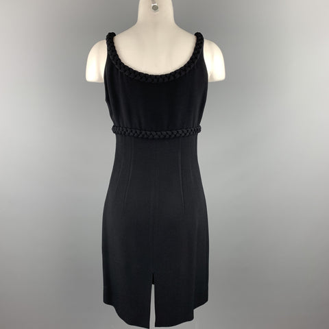 MOSCHINO Taille 8 Robe de cocktail taille empire rayonne noire