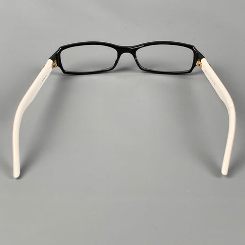 GUCCI Black & White Acetate Prescription Eyewear