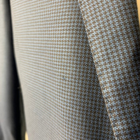 VALENTINO Size 42 Navy Black Houndstooth Wool Single Breasted Sport Coat