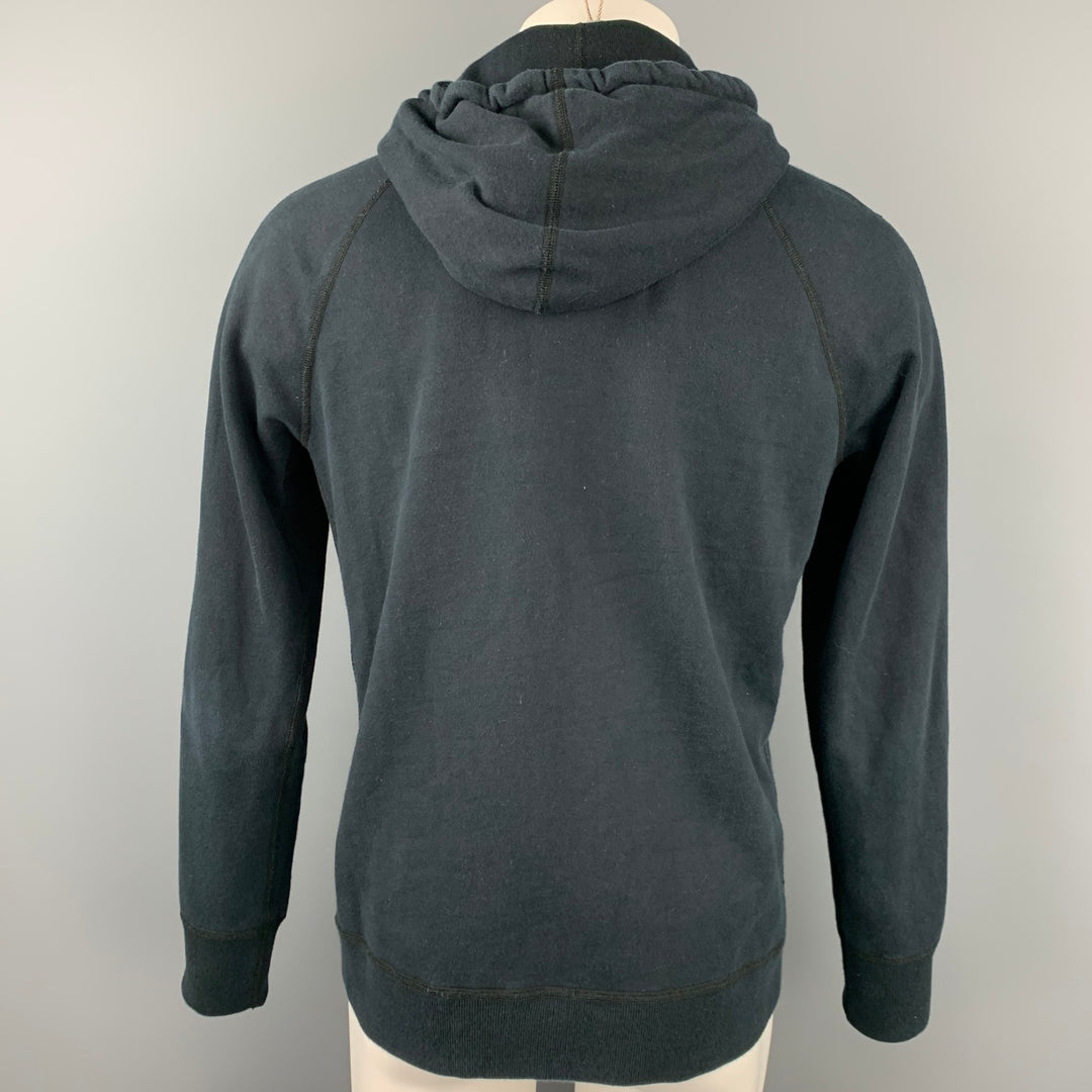 REIGNING CHAMP Size M Navy Cotton Hooded Sweatshirt