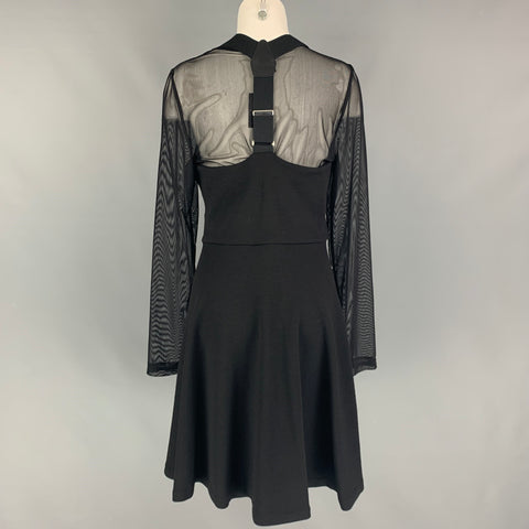 MARC by MARC JACOBS Vestido evasé de mezcla de lana negro talla L