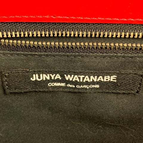 JUNYA WATANABE Red Leather Silver Tone Hardware Handbag