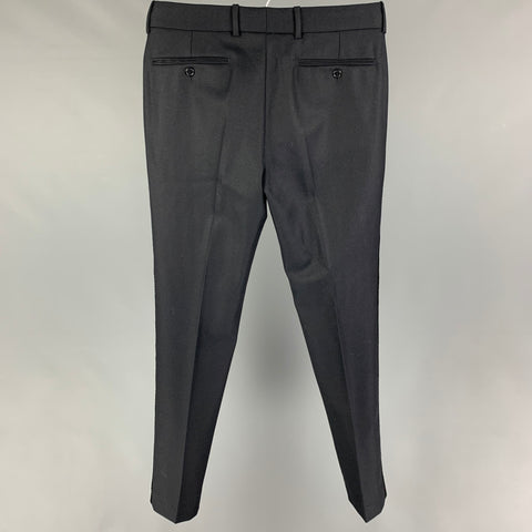 ALEXANDER MCQUEEN Size 30 Navy Wool Tuxedo Dress Pants