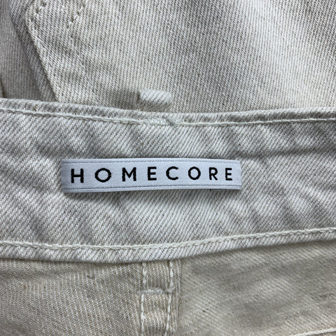 HOMECORE Size 31 Beige Cotton / Linen Button Fly Jeans