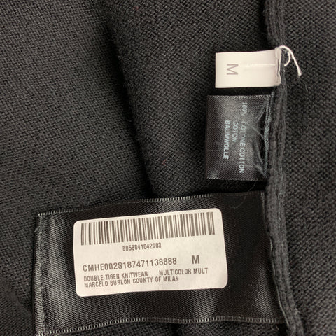 MARCELO BURLON Size M Black & Orange Tiger Cotton Mixed Fabrics Sweatshirt
