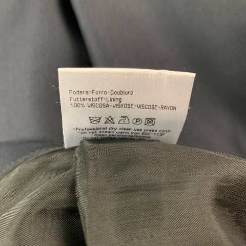 CALVIN KLEIN COLLECTION Size 32 Navy Wool Zip Fly Dress Pants